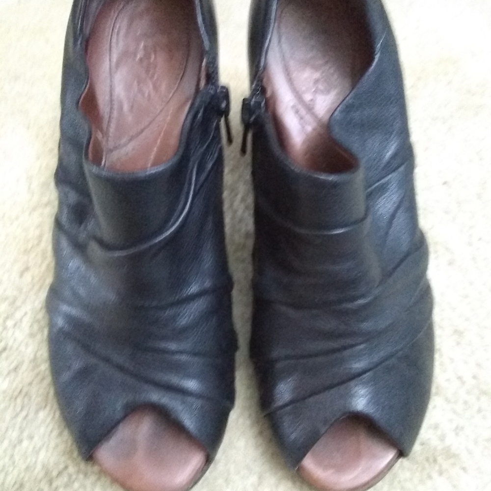 Women's Naya Black Open Toe Bootie